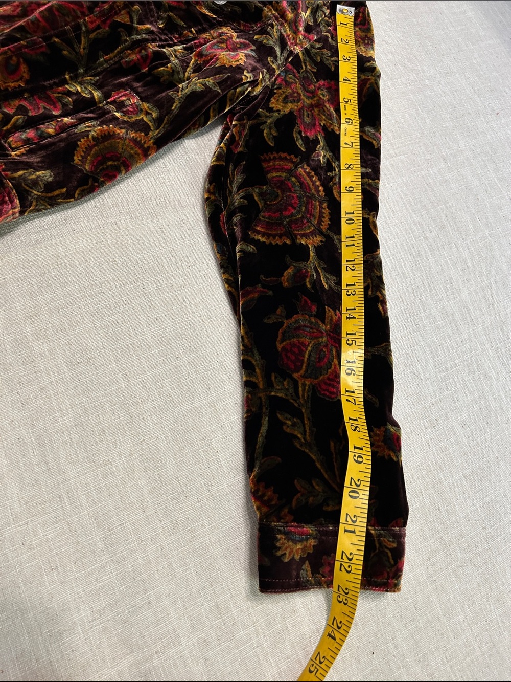 Sundance Jacket Wren Silk Blend Velvet Dark Floral Whimsigoth Fairy Medium - Picture 14 of 15